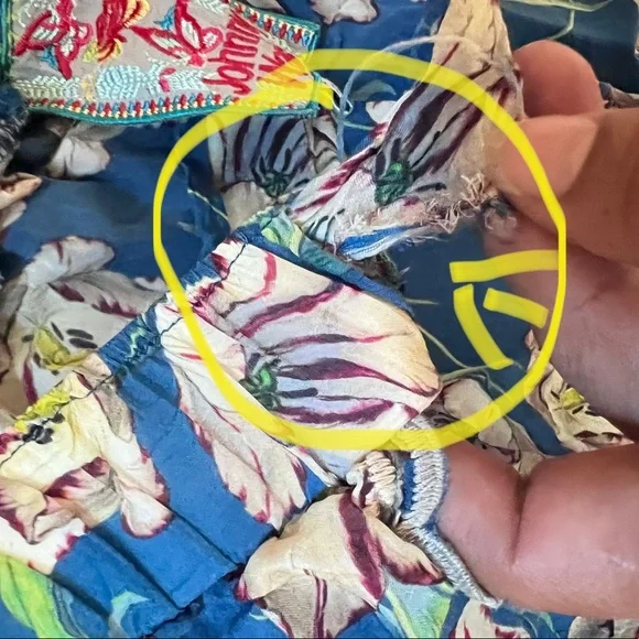 Johnny was silk Floral flowing pants  Sz XS - Picture 6 of 6